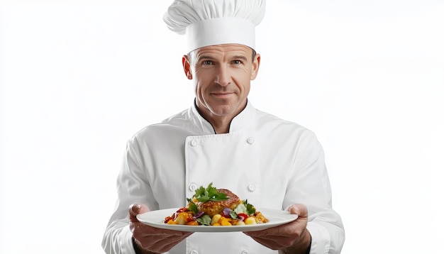 Šťastný kuchár pri varení